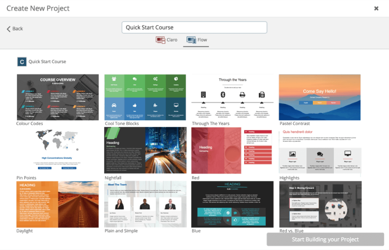 Course templates in dominKnow | ONE